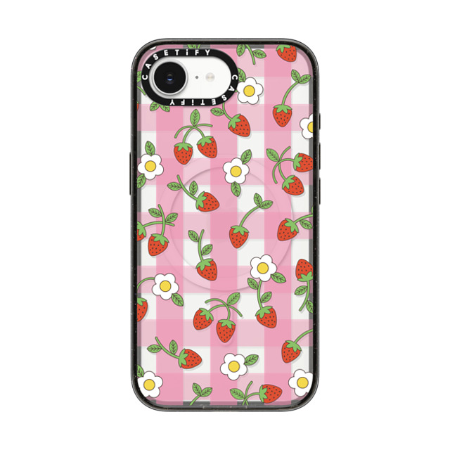 CASETiFY iPhone 16e Case Black Impact Case MagSafe Compatible Strawberry,Fruit Cottagecore,Strawberry,Fruit Strawberry Plaid Back to School CASETiFY iPhone 16e Case Black Impact Case MagSafe Compatible Strawberry,Fruit Cottagecore,Strawberry,Fruit Strawberry Plaid Back to School