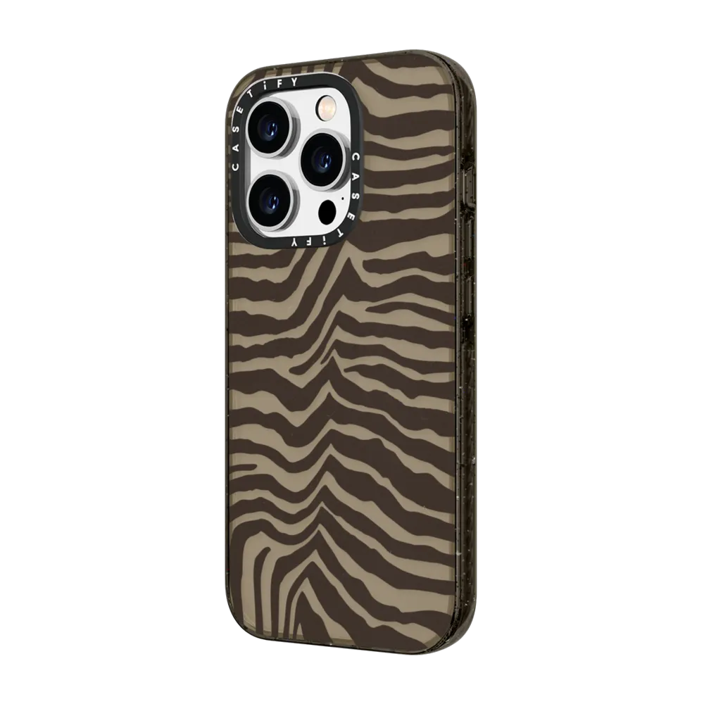 Impact iPhone 14 Pro Max Case - Zebra-Brown