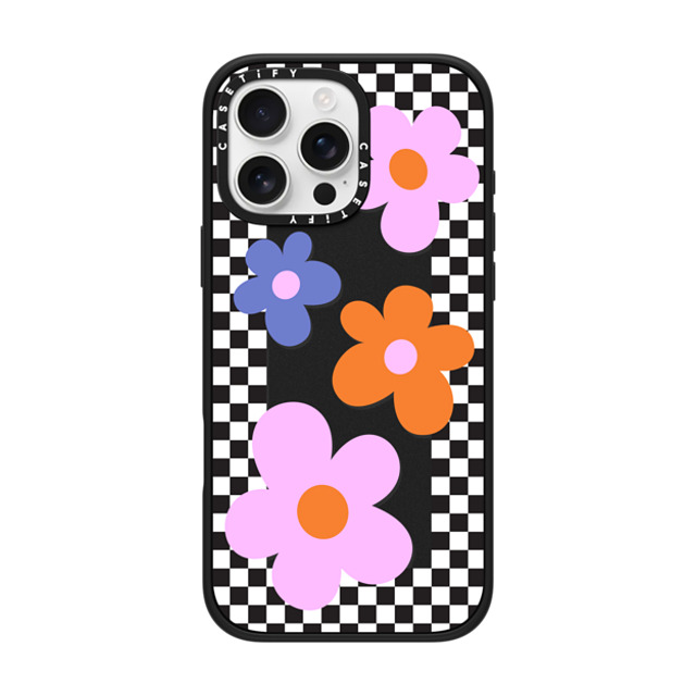 CASETiFY iPhone 16 Pro Max ケース マットブラック インパクトケース MagSafe対応 Floral,Maximalism Floral,Maximalism Checkered Floral Frame Father's Day CASETiFY iPhone 16 Pro Max ケース マットブラック インパクトケース MagSafe対応 Floral,Maximalism Floral,Maximalism Checkered Floral Frame Father's Day