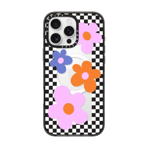 iPhone 16 Pro Max - Checkered Floral Frame