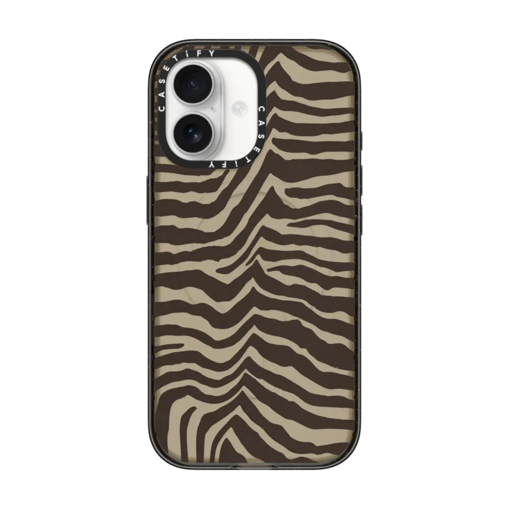 Impact iPhone 17 Case MagSafe Compatible - Zebra-Brown