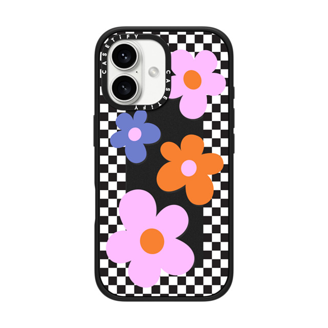 CASETiFY iPhone 16 Case Matte Black Impact Case MagSafe Compatible Floral,Maximalism Floral,Maximalism Checkered Floral Frame Father's Day CASETiFY iPhone 16 Case Matte Black Impact Case MagSafe Compatible Floral,Maximalism Floral,Maximalism Checkered Floral Frame Father's Day