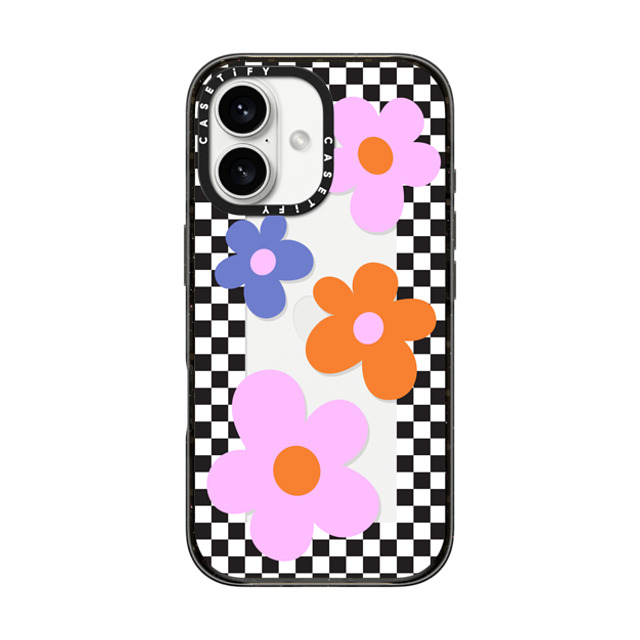 CASETiFY iPhone 16 Case Black Impact Case Floral,Maximalism Floral,Maximalism Checkered Floral Frame Father's Day CASETiFY iPhone 16 Case Black Impact Case Floral,Maximalism Floral,Maximalism Checkered Floral Frame Father's Day
