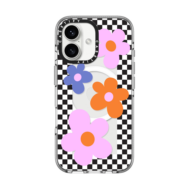 CASETiFY iPhone 16 Case クリア クリア ケース MagSafe対応 Floral,Maximalism Floral,Maximalism Checkered Floral Frame Father's Day CASETiFY iPhone 16 Case クリア クリア ケース MagSafe対応 Floral,Maximalism Floral,Maximalism Checkered Floral Frame Father's Day