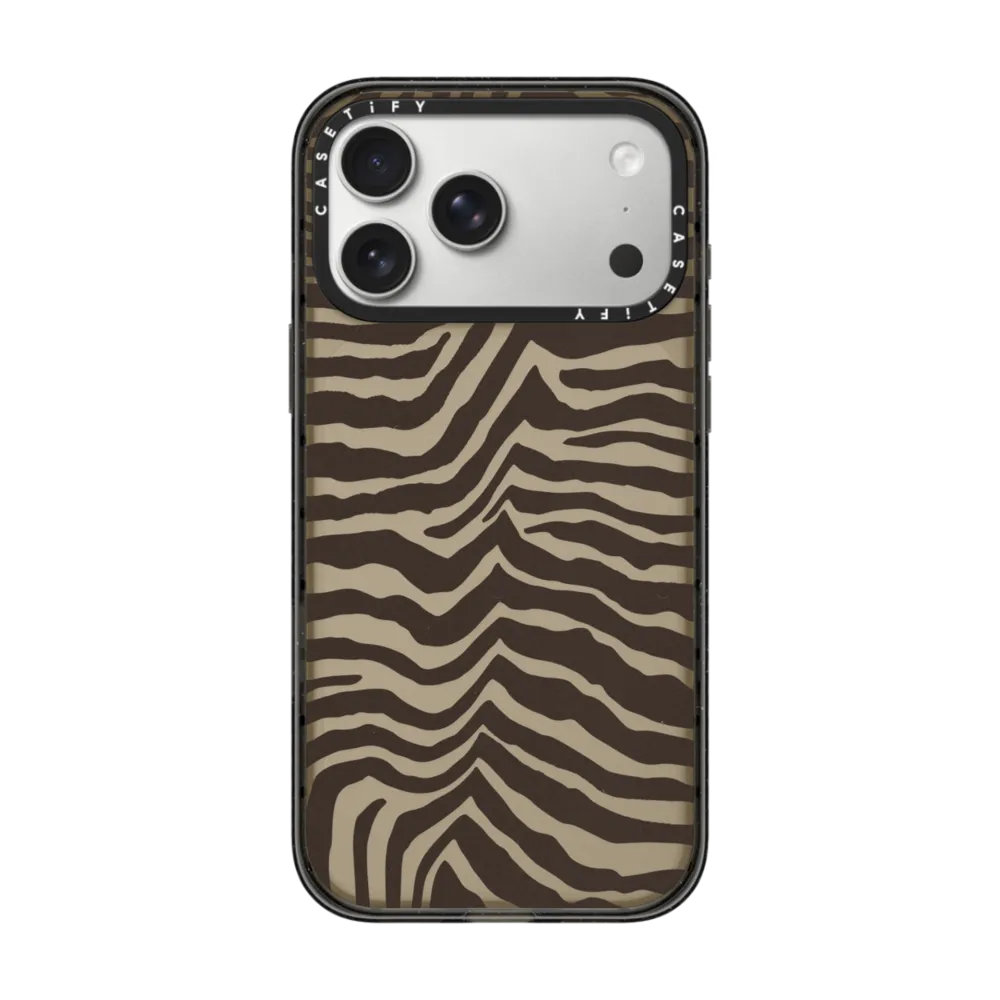 Impact iPhone 17 Pro Max Case - Zebra-Brown
