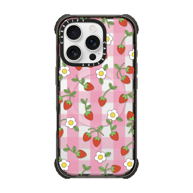 CASETiFY iPhone 16 Pro Case Black ウルトラ インパクトケース MagSafe 対応 Cottagecore,Fruit,Strawberry Strawberry Plaid CASETiFY iPhone 16 Pro Case Black ウルトラ インパクトケース MagSafe 対応 Cottagecore,Fruit,Strawberry Strawberry Plaid