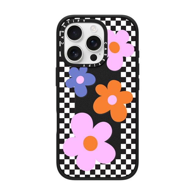 CASETiFY iPhone 16 Pro ケース マットブラック インパクトケース MagSafe対応 Floral,Maximalism Floral,Maximalism Checkered Floral Frame Father's Day CASETiFY iPhone 16 Pro ケース マットブラック インパクトケース MagSafe対応 Floral,Maximalism Floral,Maximalism Checkered Floral Frame Father's Day