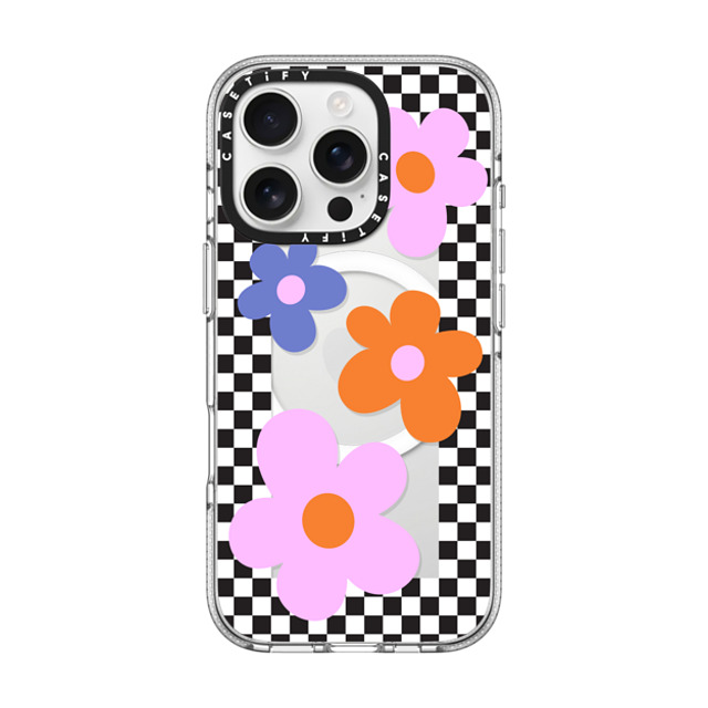 CASETiFY iPhone 16 Pro ケース クリア クリア ケース MagSafe対応 Floral,Maximalism Floral,Maximalism Checkered Floral Frame Back to School CASETiFY iPhone 16 Pro ケース クリア クリア ケース MagSafe対応 Floral,Maximalism Floral,Maximalism Checkered Floral Frame Back to School