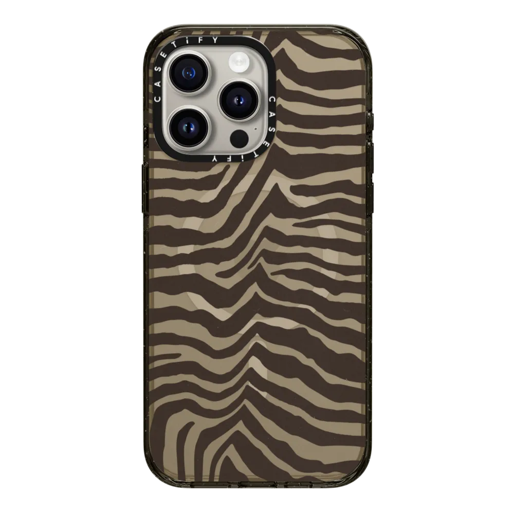 Impact iPhone 15 Pro Max Case MagSafe Compatible - Zebra-Brown