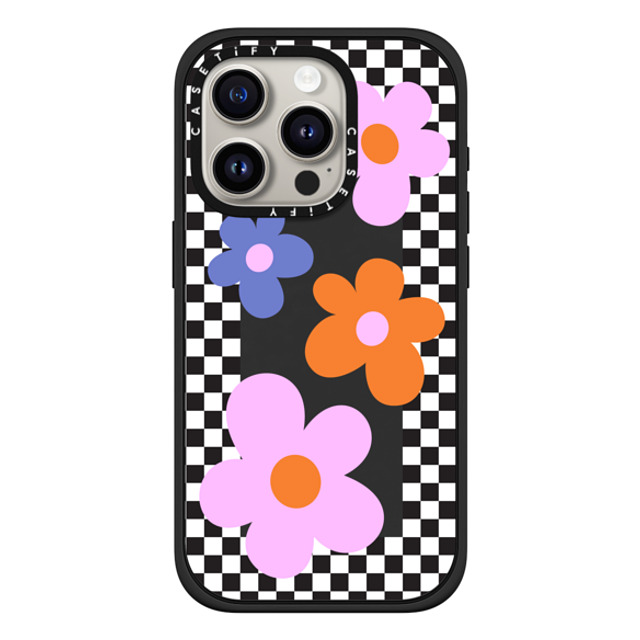 CASETiFY iPhone 15 Pro ケース マットブラック インパクトケース MagSafe対応 Floral,Maximalism Floral,Maximalism Checkered Floral Frame Father's Day CASETiFY iPhone 15 Pro ケース マットブラック インパクトケース MagSafe対応 Floral,Maximalism Floral,Maximalism Checkered Floral Frame Father's Day