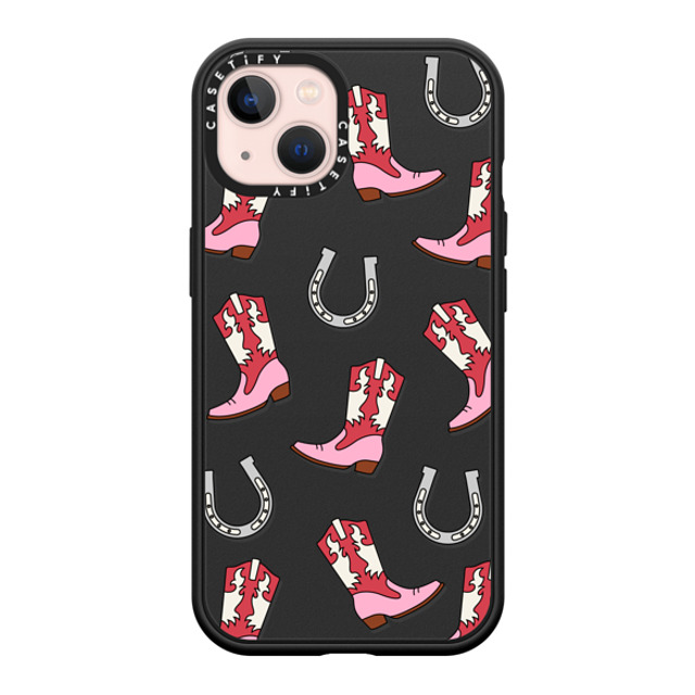 CASETiFY iPhone 13 ケース マットブラック インパクトケース MagSafe対応 Maximalism Cowgirl Medley