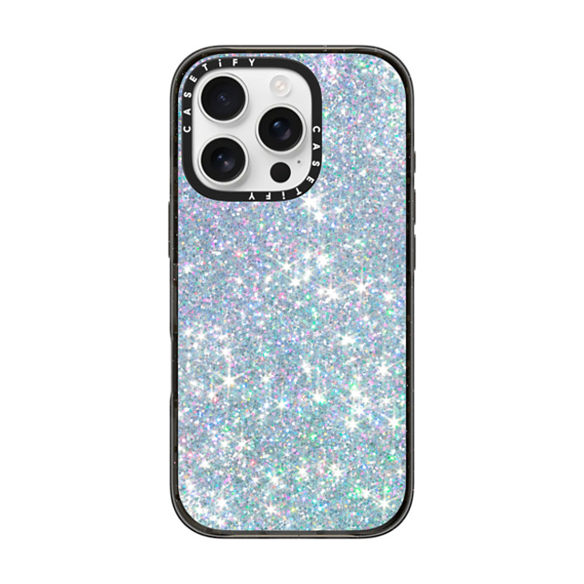 CASETiFY iPhone 16 Pro ケース ブラック インパクトケース Futurism GLITTER DREAM