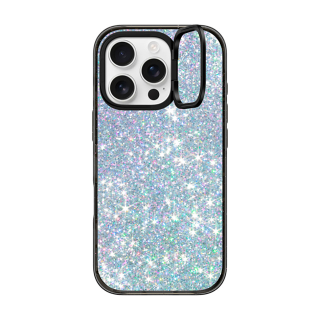 CASETiFY iPhone 16 Pro ケース ブラック インパクトリングスタンドケース MagSafe対応 Futurism GLITTER DREAM