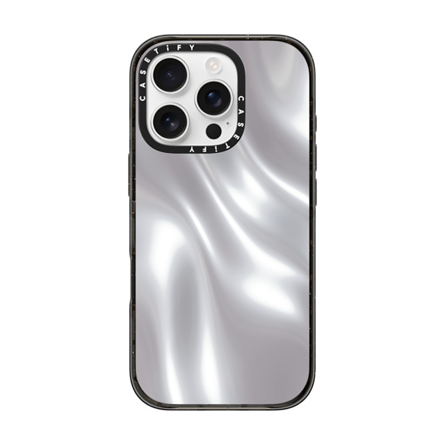 CASETiFY iPhone 16 Pro ケース ブラック インパクトケース MagSafe対応 Abstract,Futurism SOFT METAL