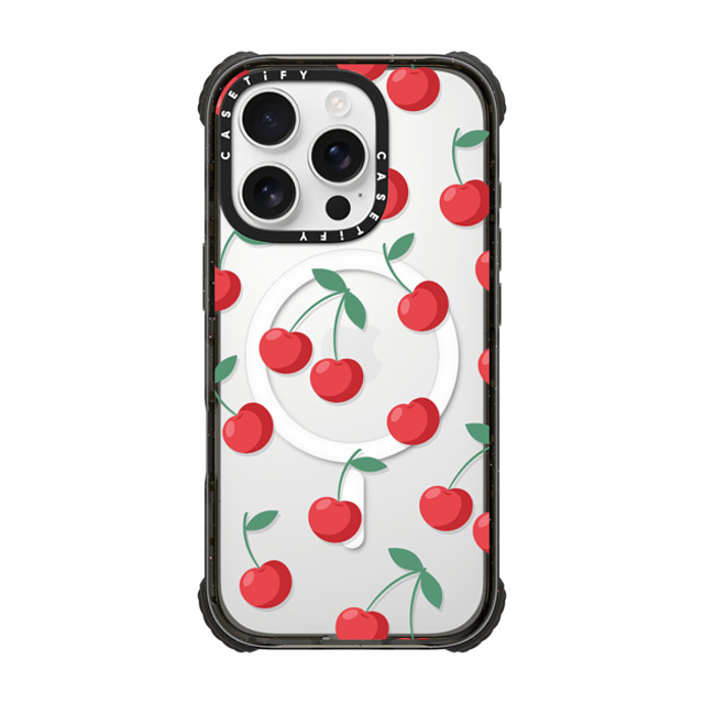 CASETiFY iPhone 16 Pro Case Black ウルトラ インパクトケース MagSafe 対応 Cherry,Food,Fruit,Cherry,Fruit,Pattern,Strawberry Cherries CASETiFY iPhone 16 Pro Case Black ウルトラ インパクトケース MagSafe 対応 Cherry,Food,Fruit,Cherry,Fruit,Pattern,Strawberry Cherries