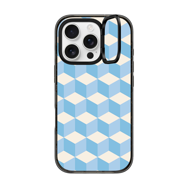 CASETiFY iPhone 16 Pro ケース ブラック インパクトリングスタンドケース MagSafe対応 Preppy,Checkered Checkered,Pattern,Pattern,Y2K,Preppy Sky Blue Tiles Father's Day CASETiFY iPhone 16 Pro ケース ブラック インパクトリングスタンドケース MagSafe対応 Preppy,Checkered Checkered,Pattern,Pattern,Y2K,Preppy Sky Blue Tiles Father's Day