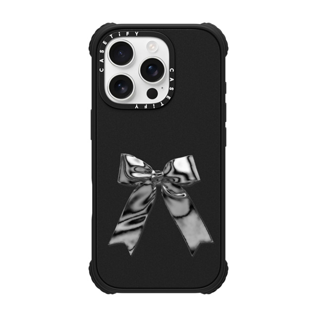 CASETiFY iPhone 16 Pro Case Matte Black ウルトラ インパクトケース MagSafe 対応 Butterfly,Ribbon Metallic Ribbon CASETiFY iPhone 16 Pro Case Matte Black ウルトラ インパクトケース MagSafe 対応 Butterfly,Ribbon Metallic Ribbon