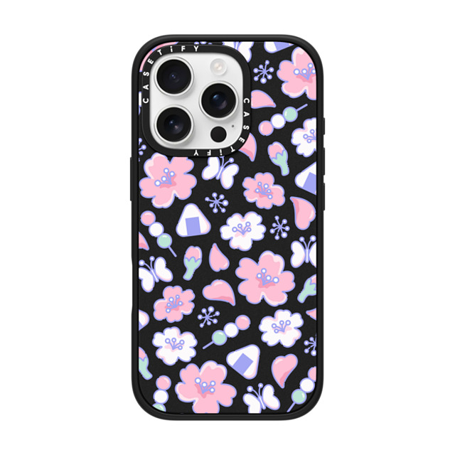 CASETiFY iPhone 16 Pro ケース マットブラック インパクトケース MagSafe対応 Anime Sakura casetify_artist