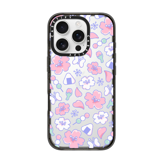 CASETiFY iPhone 16 Pro ケース ブラック インパクトケース Anime Sakura casetify_artist