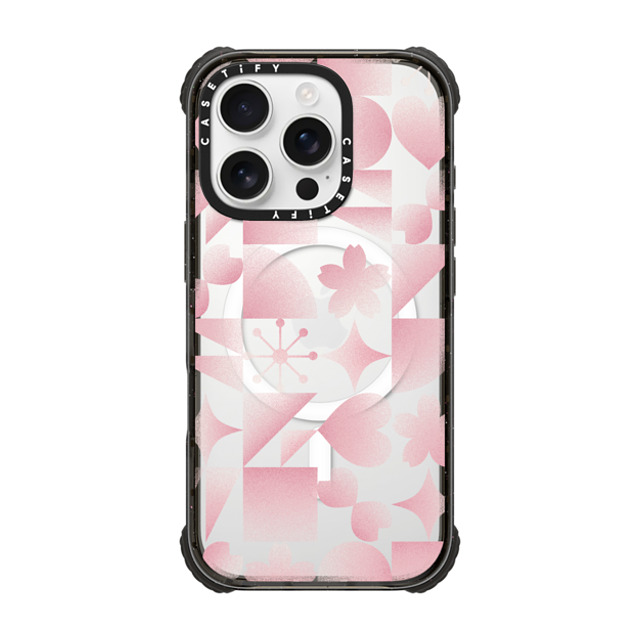 CASETiFY iPhone 16 Pro ケース ブラック ウルトラ インパクトケース MagSafe 対応 Pink Geometric Sakura casetify_artist Father's Day CASETiFY iPhone 16 Pro ケース ブラック ウルトラ インパクトケース MagSafe 対応 Pink Geometric Sakura casetify_artist Father's Day