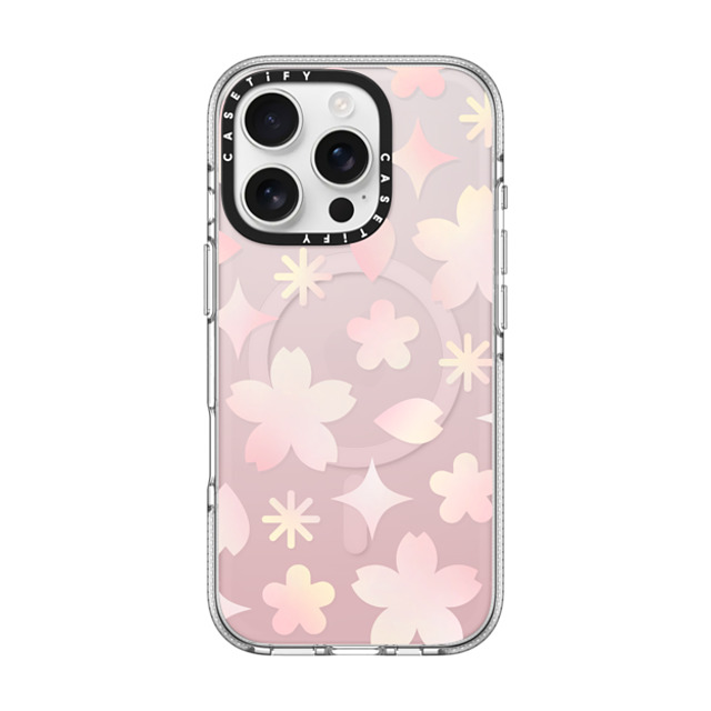 CASETiFY iPhone 16 Pro ケース クリア クリア ケース MagSafe対応 Sheer Sakura Pattern Pink casetify_artist