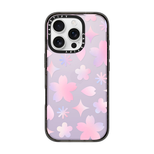 CASETiFY iPhone 16 Pro Case Black インパクトケース Sheer Sakura Pattern Purple casetify_artist Mother's Day CASETiFY iPhone 16 Pro Case Black インパクトケース Sheer Sakura Pattern Purple casetify_artist Mother's Day