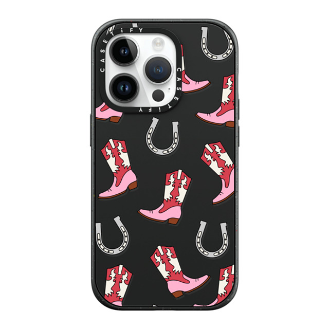 CASETiFY iPhone 14 Pro ケース マットブラック インパクトケース MagSafe対応 Maximalism Cowgirl Medley