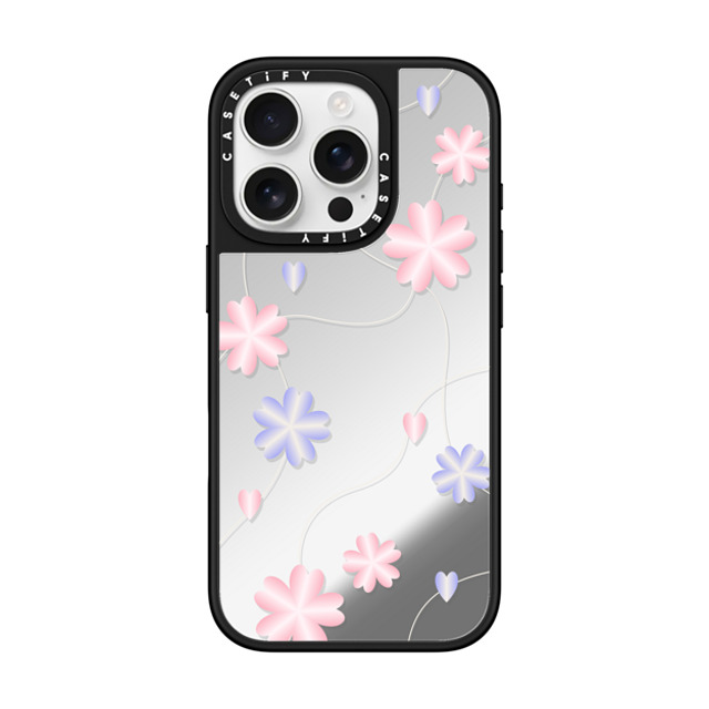 CASETiFY iPhone 16 Pro Case Silver on Black ミラーケース MagSafe対応 Sakura String casetify_artist Mother's Day CASETiFY iPhone 16 Pro Case Silver on Black ミラーケース MagSafe対応 Sakura String casetify_artist Mother's Day