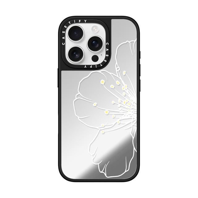 CASETiFY iPhone 16 Pro Case Silver on Black ミラーケース MagSafe対応 Half Sakura casetify_artist Back to School CASETiFY iPhone 16 Pro Case Silver on Black ミラーケース MagSafe対応 Half Sakura casetify_artist Back to School