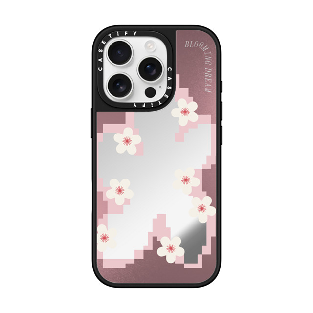 CASETiFY iPhone 16 Pro Case Silver on Black ミラーケース MagSafe対応 Shiny Pink Pixel Sakura casetify_artist Mother's Day CASETiFY iPhone 16 Pro Case Silver on Black ミラーケース MagSafe対応 Shiny Pink Pixel Sakura casetify_artist Mother's Day