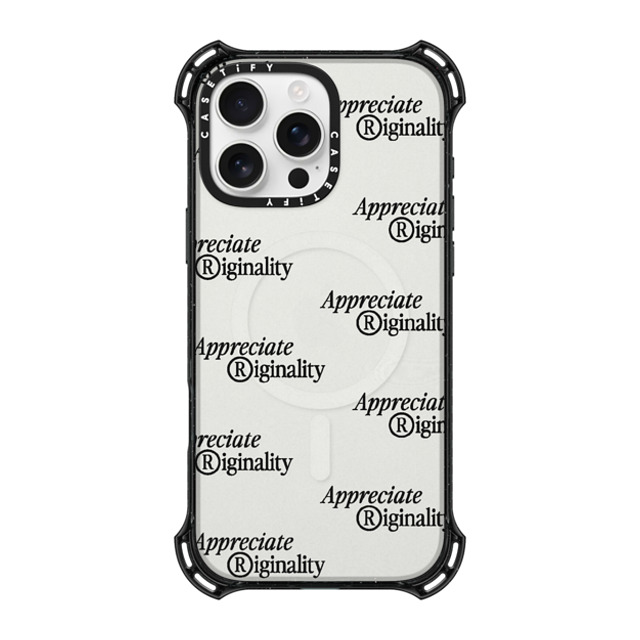 CASETiFY iPhone 16 Pro Max Case Black バウンスケース Dark Academia Appreciate Originality CASETiFY iPhone 16 Pro Max Case Black バウンスケース Dark Academia Appreciate Originality