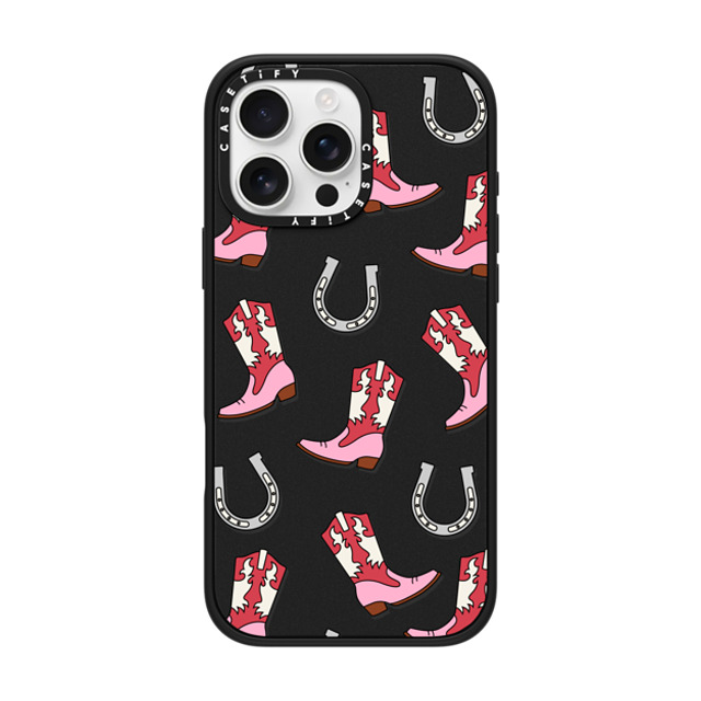 CASETiFY iPhone 16 Pro Max ケース マットブラック インパクトケース MagSafe対応 Maximalism Cowgirl Medley