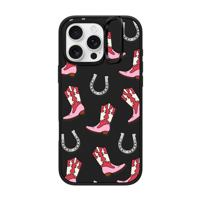 CASETiFY iPhone 16 Pro Max ケース マットブラック インパクトリングスタンドケース MagSafe対応 Maximalism Cowgirl Medley