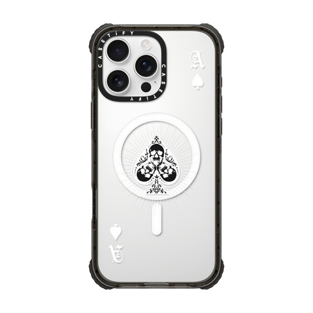CASETiFY iPhone 16 Pro Max Case ブラック ウルトラ インパクトケース MagSafe 対応 Hype Hype Ace of Spades - White Mother's Day CASETiFY iPhone 16 Pro Max Case ブラック ウルトラ インパクトケース MagSafe 対応 Hype Hype Ace of Spades - White Mother's Day