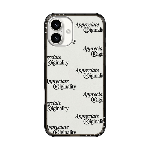 CASETiFY iPhone 16 Plus Case Black インパクトライトケース Dark Academia Appreciate Originality CASETiFY iPhone 16 Plus Case Black インパクトライトケース Dark Academia Appreciate Originality