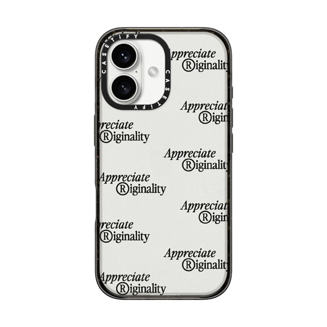 CASETiFY iPhone 16 Case Black Impact Case Dark Academia Appreciate Originality CASETiFY iPhone 16 Case Black Impact Case Dark Academia Appreciate Originality