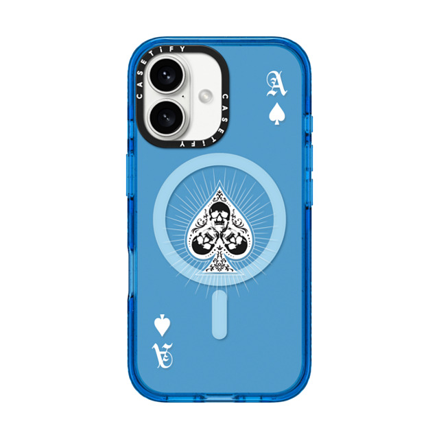 CASETiFY iPhone 16 Case スカイブルー Impact Case MagSafe Compatible Hype Ace of Spades - White CASETiFY iPhone 16 Case スカイブルー Impact Case MagSafe Compatible Hype Ace of Spades - White