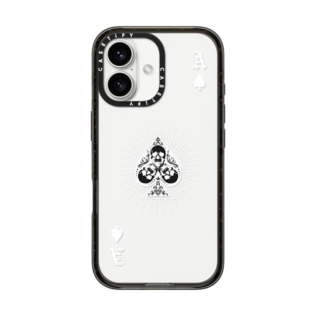 CASETiFY iPhone 16 Case ブラック インパクトケース Hype Hype Ace of Spades - White Mother's Day CASETiFY iPhone 16 Case ブラック インパクトケース Hype Hype Ace of Spades - White Mother's Day