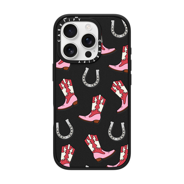 CASETiFY iPhone 16 Pro ケース マットブラック インパクトケース MagSafe対応 Maximalism Cowgirl Medley