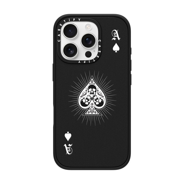 CASETiFY iPhone 16 Pro Case マットブラック インパクトケース MagSafe対応 Hype Hype Ace of Spades - White Mother's Day CASETiFY iPhone 16 Pro Case マットブラック インパクトケース MagSafe対応 Hype Hype Ace of Spades - White Mother's Day