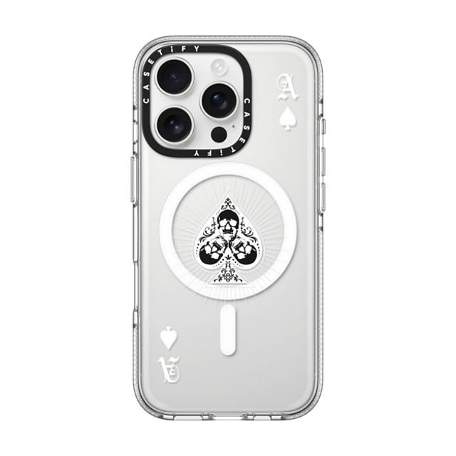 CASETiFY iPhone 16 Pro Case クリア クリア ケース MagSafe対応 Hype Hype Ace of Spades - White Mother's Day CASETiFY iPhone 16 Pro Case クリア クリア ケース MagSafe対応 Hype Hype Ace of Spades - White Mother's Day