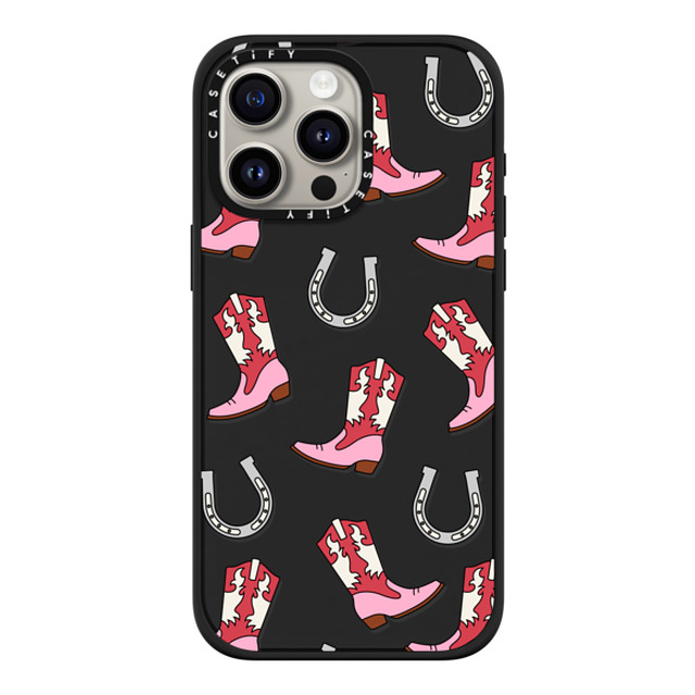 CASETiFY iPhone 15 Pro Max ケース マットブラック インパクトケース MagSafe対応 Maximalism Cowgirl Medley