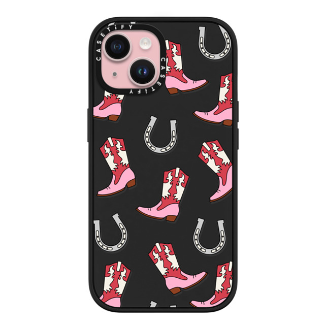 CASETiFY iPhone 15 ケース マットブラック インパクトケース MagSafe対応 Maximalism Cowgirl Medley