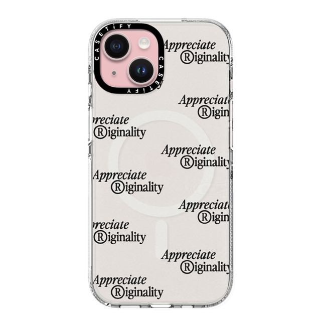 CASETiFY iPhone 15 Case Clear Clear Case MagSafe Compatible Dark Academia Appreciate Originality CASETiFY iPhone 15 Case Clear Clear Case MagSafe Compatible Dark Academia Appreciate Originality