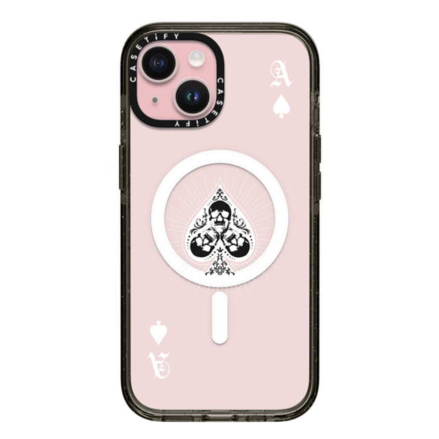 CASETiFY iPhone 15 ケース ブラック インパクトケース MagSafe対応 Hype Hype Ace of Spades - White Father's Day CASETiFY iPhone 15 ケース ブラック インパクトケース MagSafe対応 Hype Hype Ace of Spades - White Father's Day