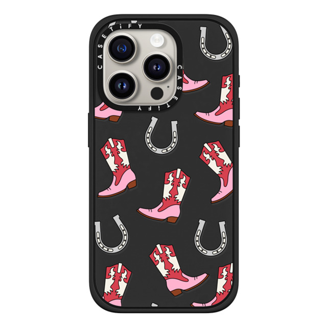 CASETiFY iPhone 15 Pro ケース マットブラック インパクトケース MagSafe対応 Maximalism Cowgirl Medley