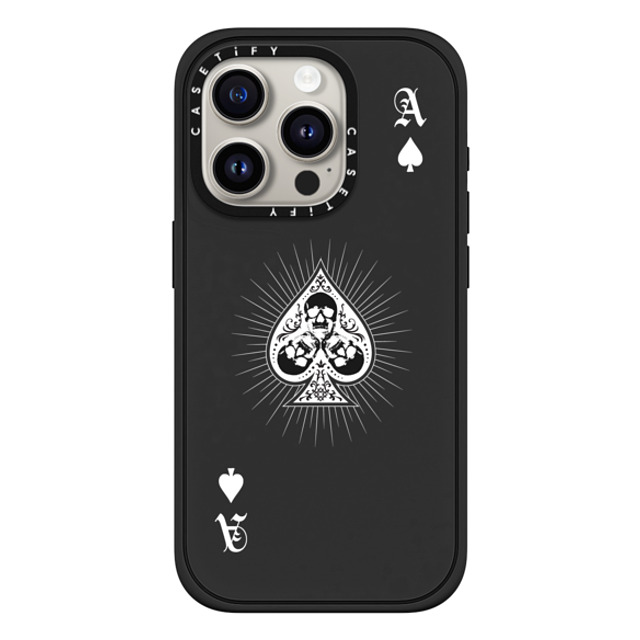 CASETiFY iPhone 15 Pro ケース マットブラック インパクトケース MagSafe対応 Hype Hype Ace of Spades - White Father's Day CASETiFY iPhone 15 Pro ケース マットブラック インパクトケース MagSafe対応 Hype Hype Ace of Spades - White Father's Day