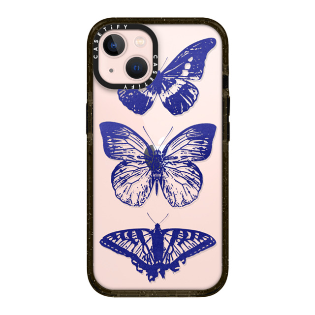 CASETiFY iPhone 13 ケース ブラック インパクトケース Dark Academia,Butterfly Butterfly Lithograph