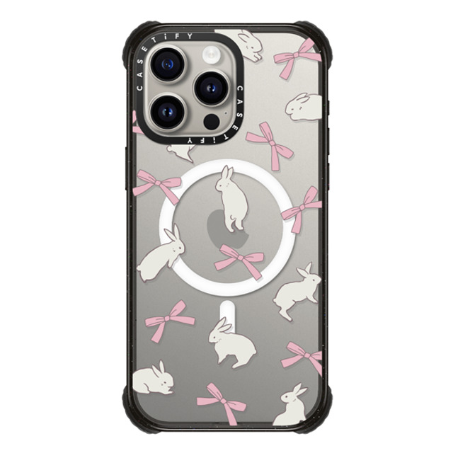 CASETiFY iPhone 15 Pro Max Case Black ウルトラ インパクトケース MagSafe 対応 Animal,Ribbon Animal,Ribbon,Cottagecore,Pattern Rabbit Ribbon Back to School CASETiFY iPhone 15 Pro Max Case Black ウルトラ インパクトケース MagSafe 対応 Animal,Ribbon Animal,Ribbon,Cottagecore,Pattern Rabbit Ribbon Back to School