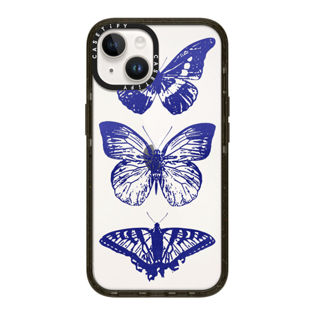 CASETiFY iPhone 14 ケース ブラック インパクトケース Dark Academia,Butterfly Butterfly Lithograph